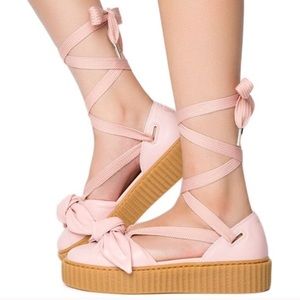 PUMA x FENTY Pink Bow Creeper Flats